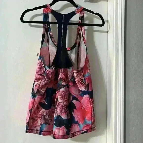 LULULEMON Lightened Up Racerback Singlet Tank in Secret Garden Pink Floral - Picture 7 of 11